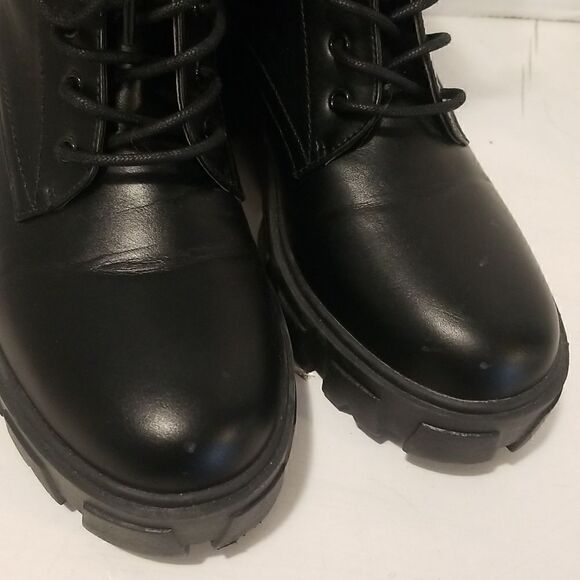 RAID Chunky Heel Goth Platform Biker Boots Size 6/39 GC - Picture 3 of 14